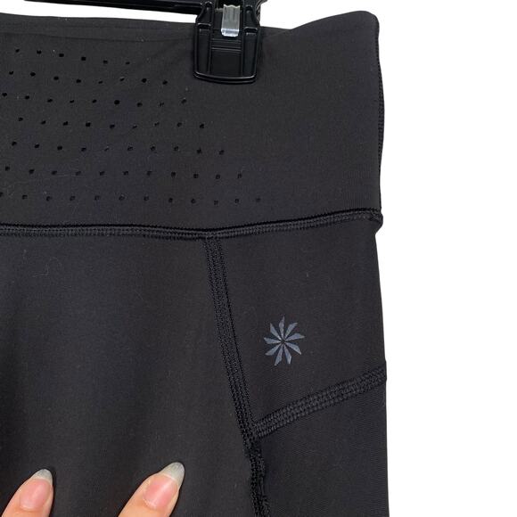 Athleta Black Stealth Sculptex Trucool Perforated Capri Leggings SZ SP - Picture 7 of 11